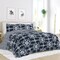 Reversible Daisy Medallion Striped Comforter Set Down Filled Microfiber with Pillow Shams